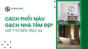 Cách phối màu gạch nhà tắm