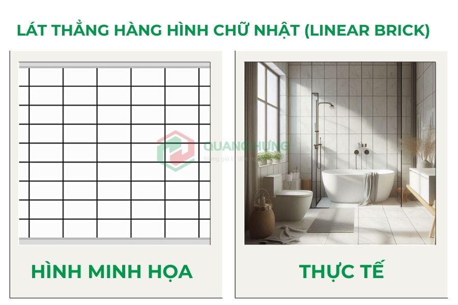 Lát thẳng hàng hình chữ nhật (Linear Brick)