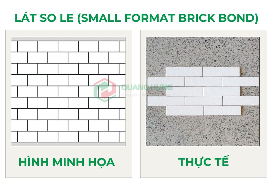 Lát So le (Small Format Brick Bond)