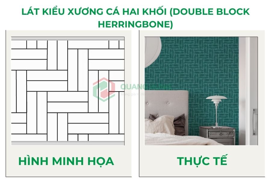 Lát kiểu xương cá hai khối (Double Block Herringbone)