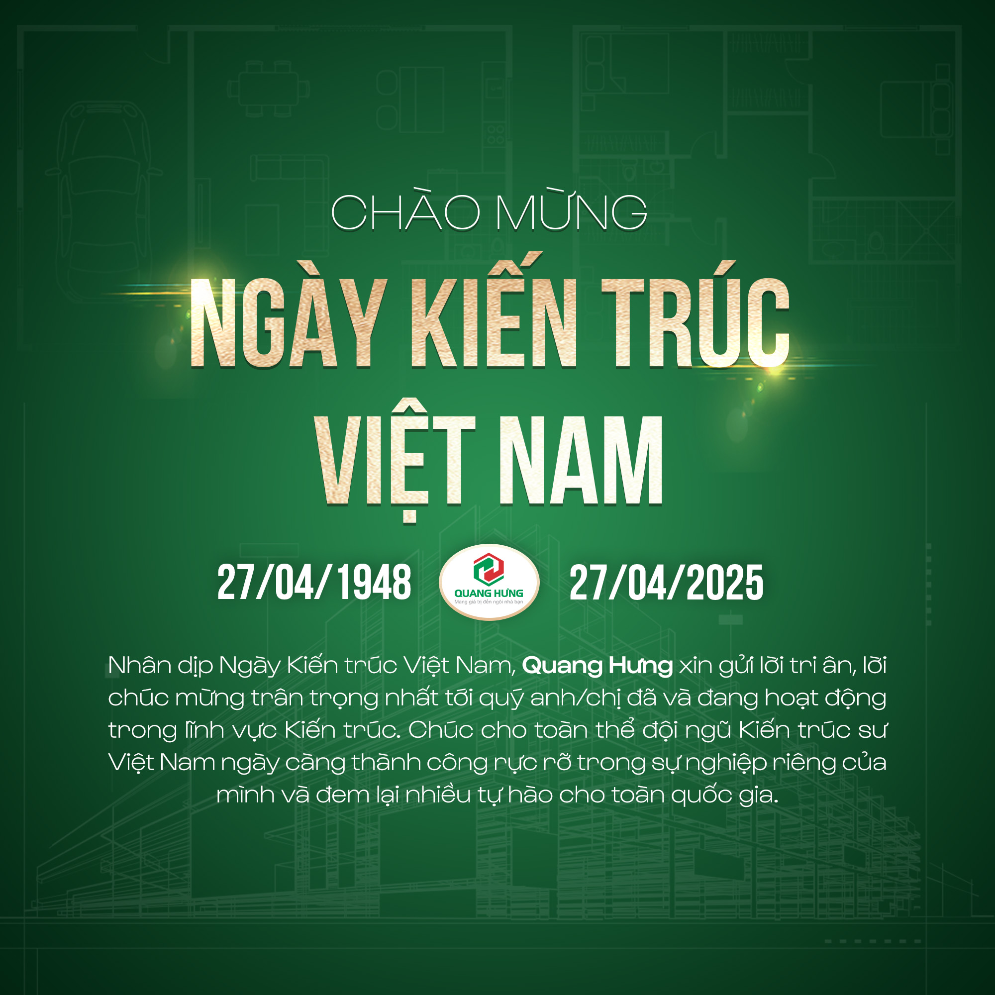 Quang Hưng chào mừng ngày Kiến Trúc Việt Nam 2025