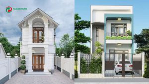 Bản vẽ 3D mặt tiền