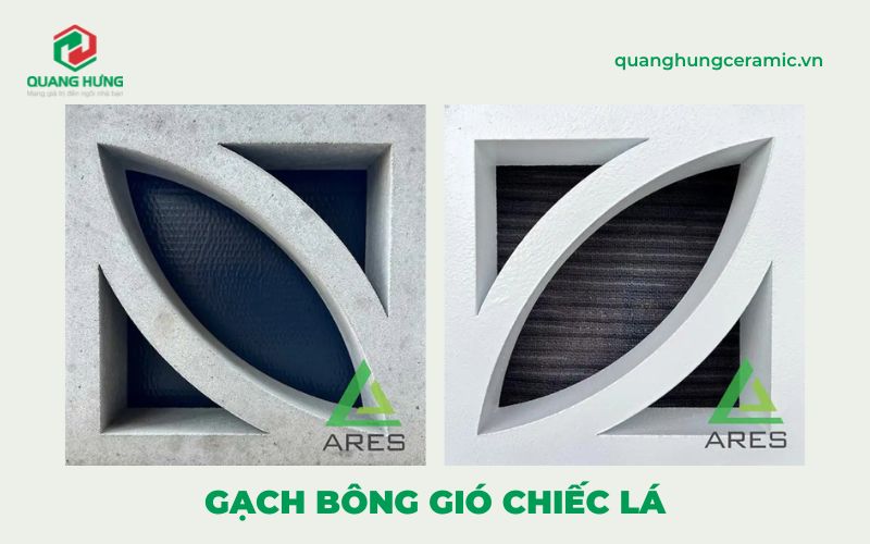 Các mẫu gạch bông gió họa tiết Lá
