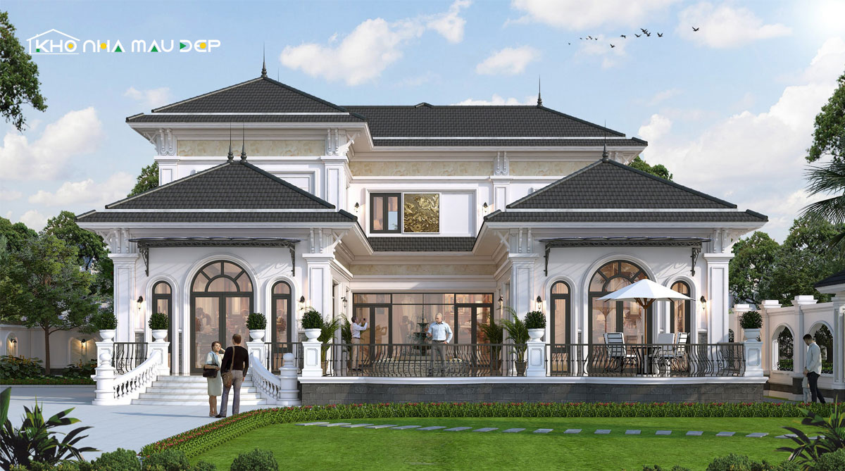 Biệt thự 2 tầng mái Nhật bề thế