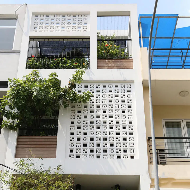 Gạch bông gió trang trí mặt tiền