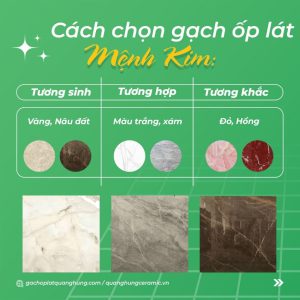 Gia chủ mệnh Kim nên chọn gạch màu gì?