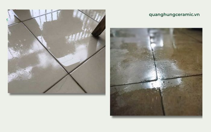 Hậu quả nghiêm trọng khi gạch lát nền bị thấm nước kéo dài