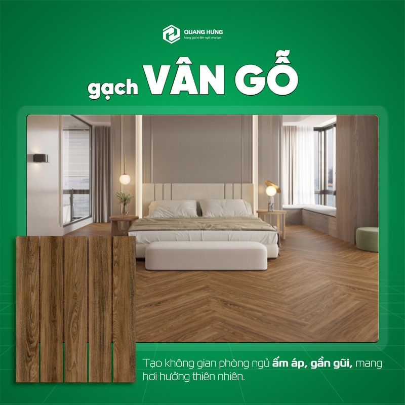 Khi nào nên ưu tiên lựa chọn gạch vân gỗ cho không gian nghỉ ngơi?