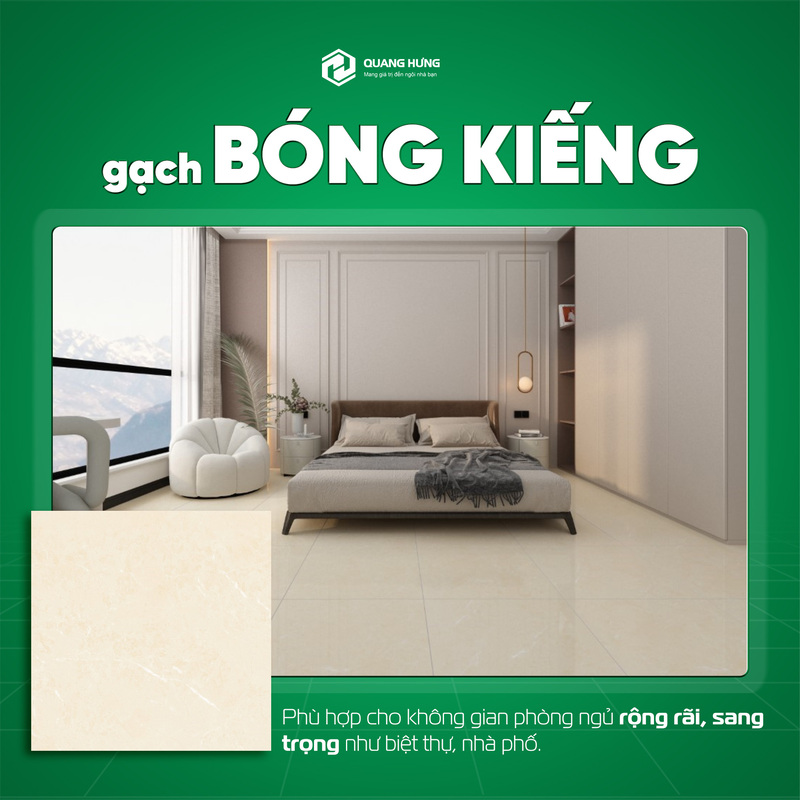 Gạch bóng kiếng có phải là lựa chọn lý tưởng cho phòng ngủ của bạn?