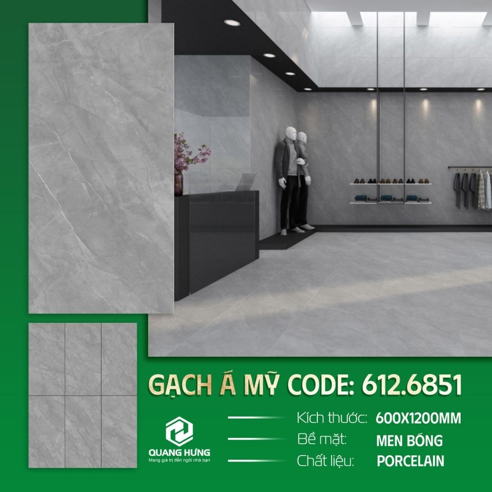 Sản phẩm gạch Á Mỹ 600x1200mm men bóng 