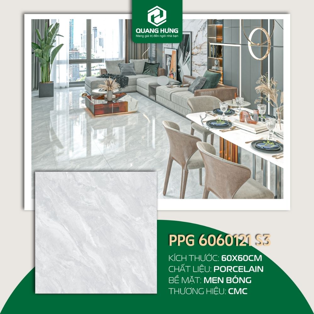 Ứng dụng gạch xám vân cho bếp