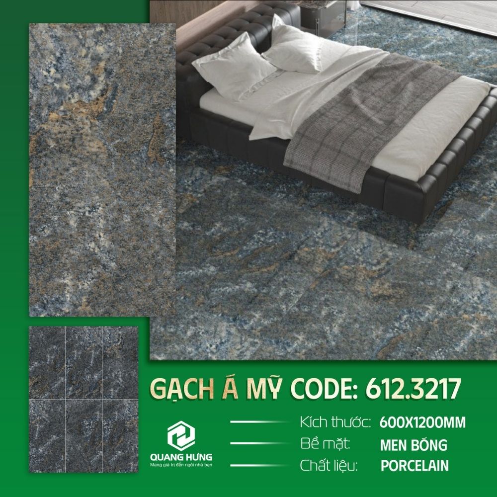 Sản phẩm gạch Á Mỹ 600x1200mm men bóng 