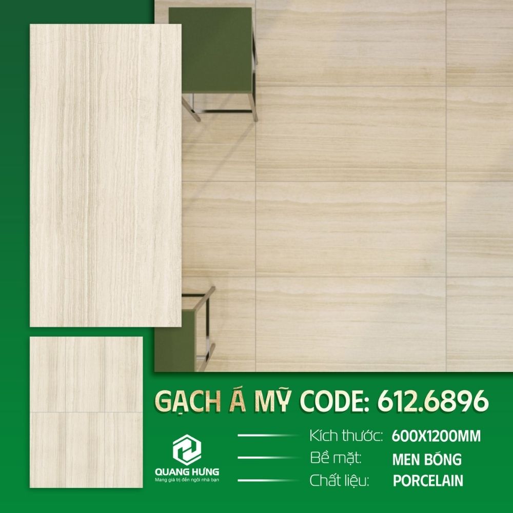 Sản phẩm gạch Á Mỹ 600x1200mm men bóng