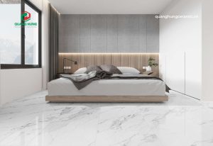 Nền nhà màu trắng kết hợp tường màu Pastel