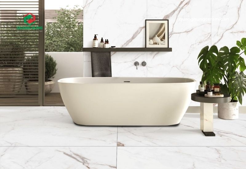 Gạch khổ lớn ứng dụng cho phòng tắm