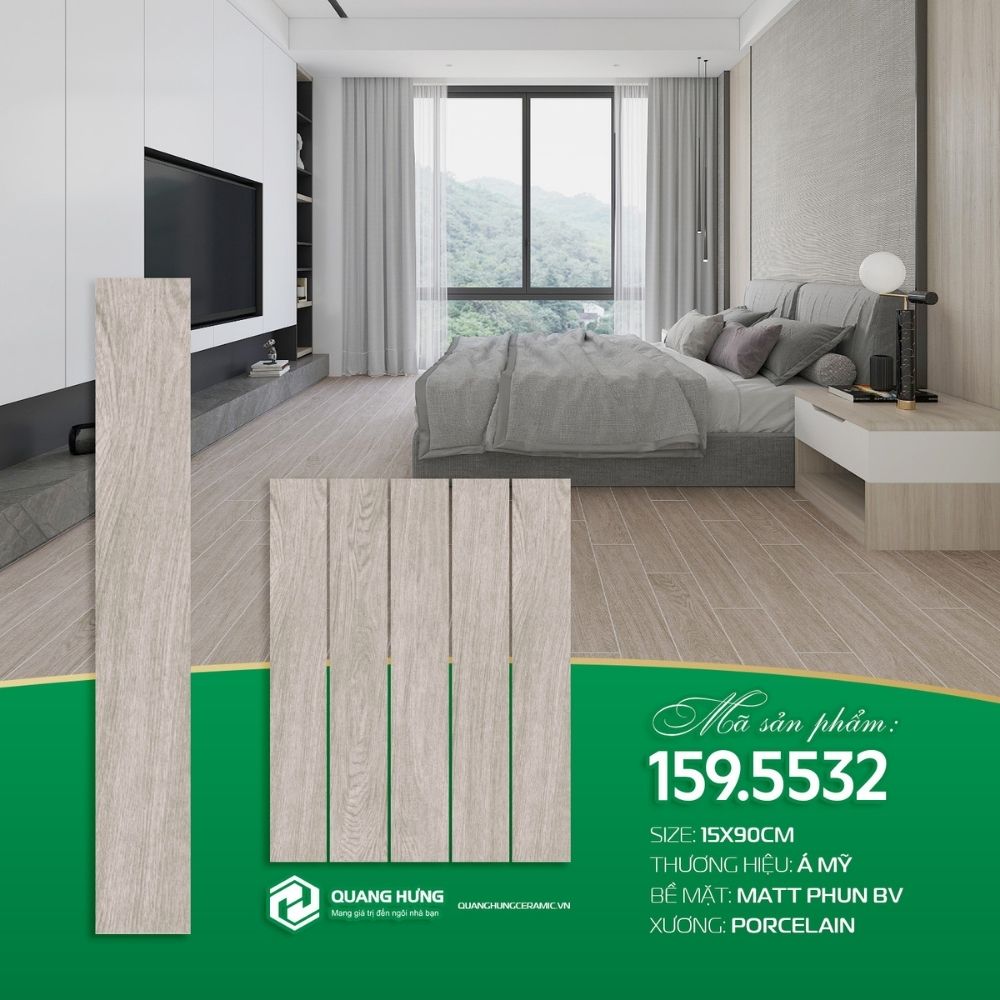 Gạch thanh gỗ 15x90cm