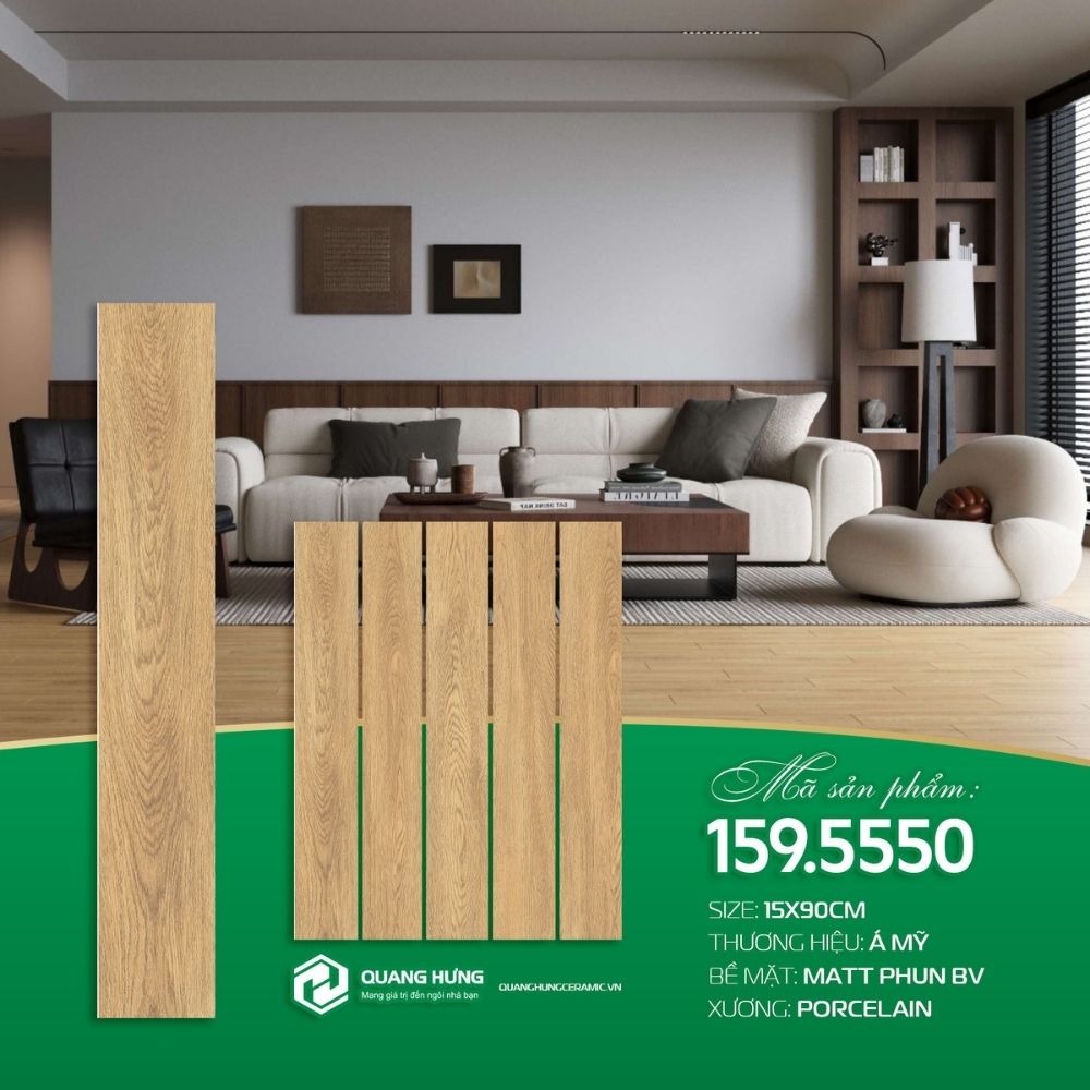 Gạch thanh gỗ 15x90cm